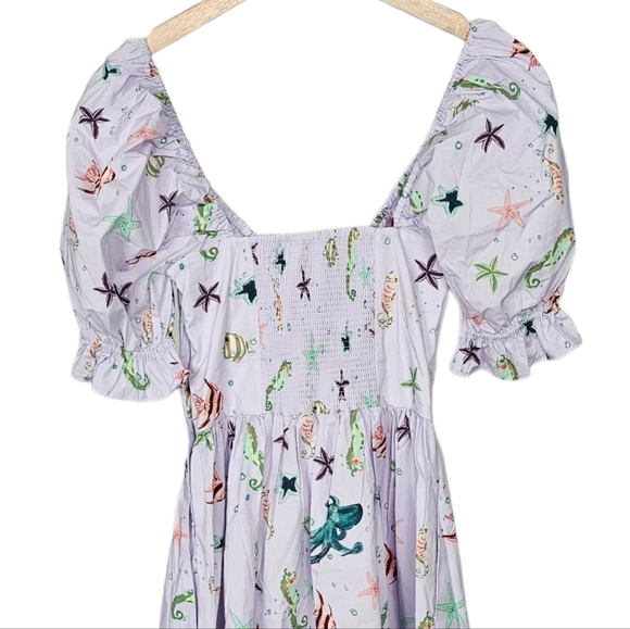 Hill House Sea Creatures The Ophelia Dress Size Small New With Tags - Picture 4 of 5
